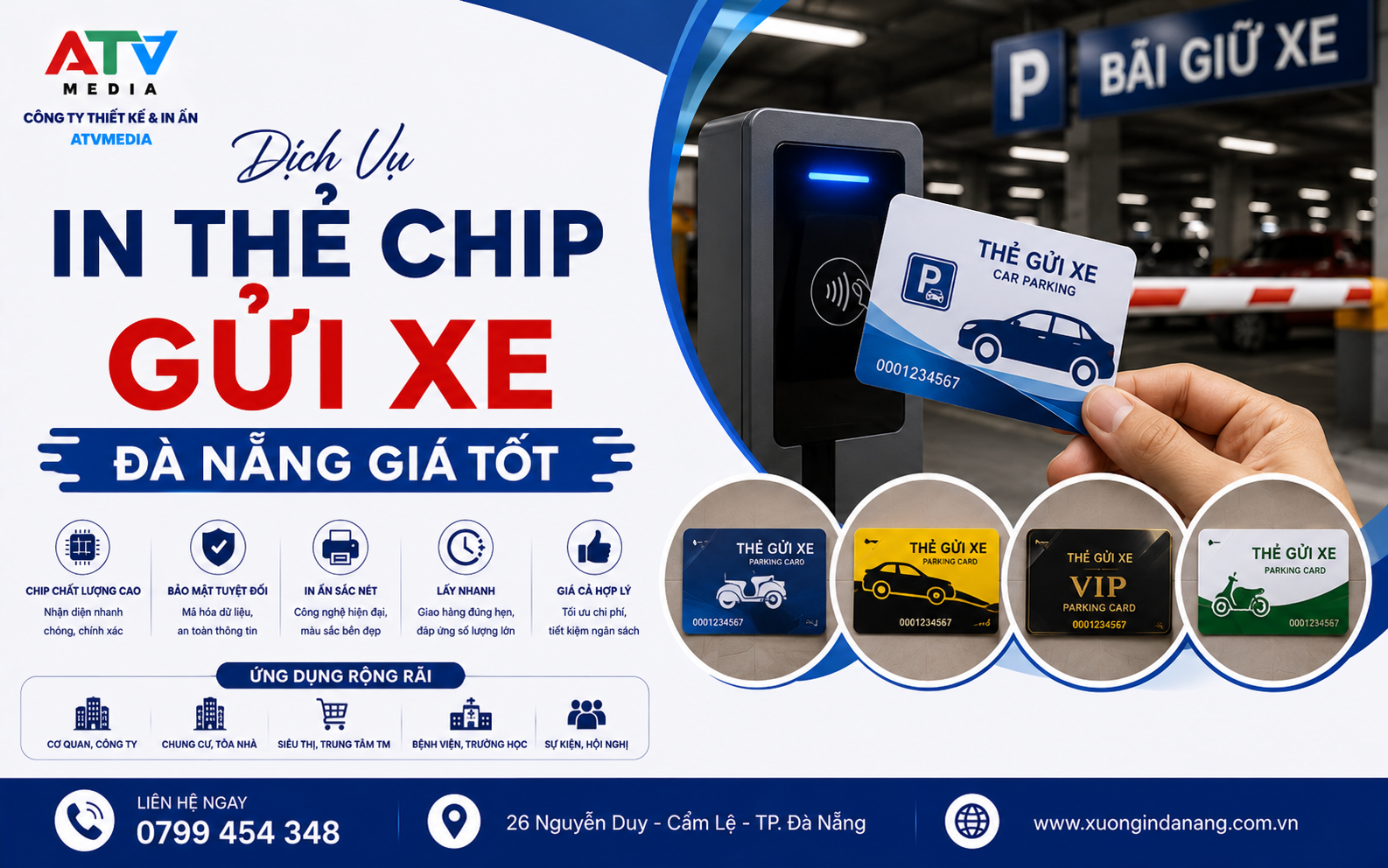 Dịch Vụ In Thẻ Chip Gửi Xe Đà Nẵng Giá Tốt