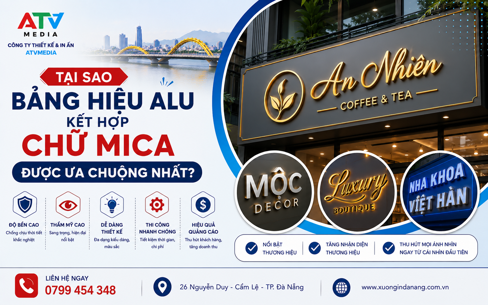 Tại Sao Bảng Hiệu Alu Kết Hợp Chữ Mica Được Ưa Chuộng Nhất?