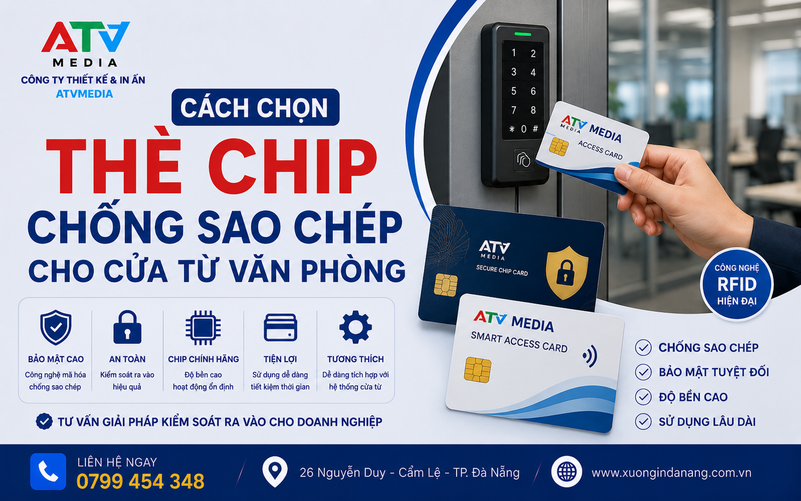 Cách Chọn Thẻ Chip Chống Sao Chép Cho Cửa Từ Văn Phòng