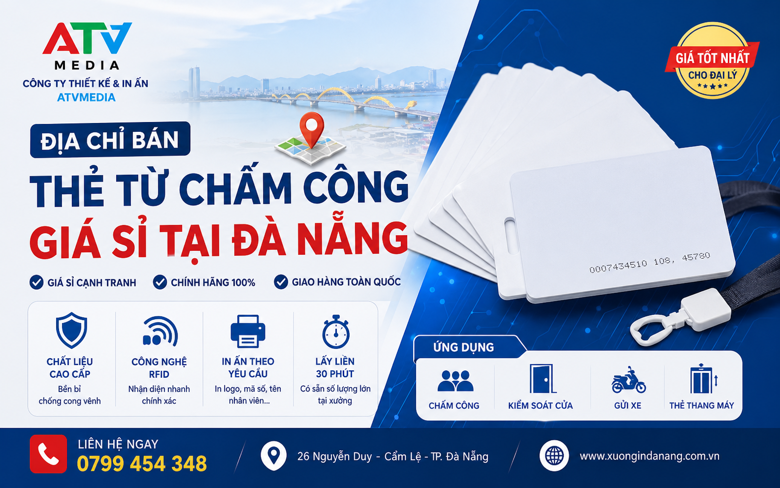 Địa Chỉ Bán Thẻ Từ Chấm Công Giá Sỉ Tại Đà Nẵng