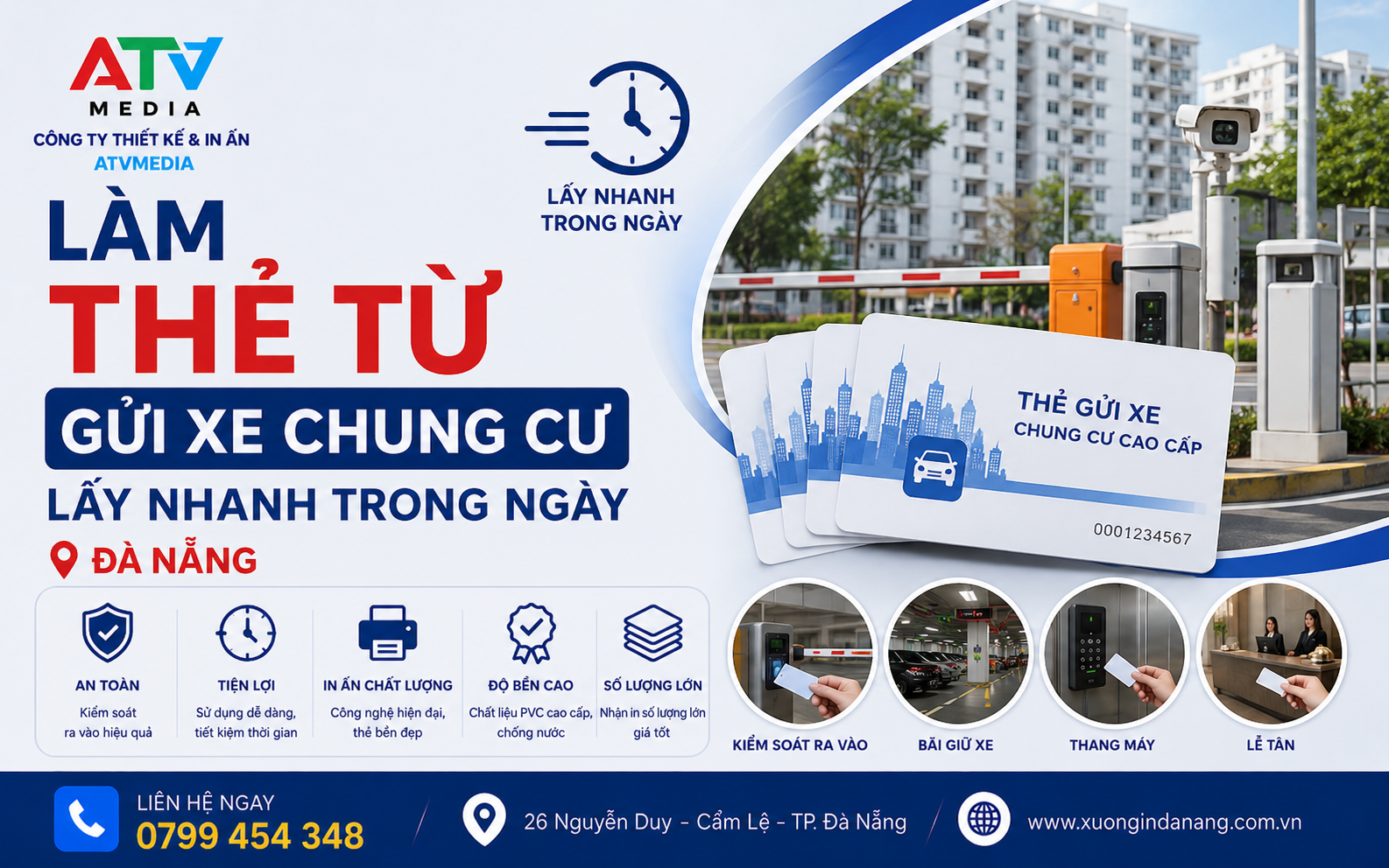 Làm Thẻ Từ Gửi Xe Chung Cư Lấy Nhanh Trong Ngày Đà Nẵng