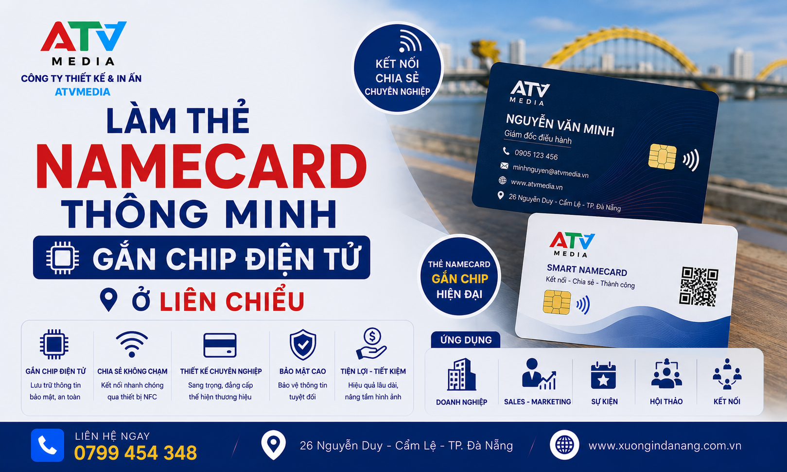 Làm Thẻ Namecard Thông Minh Gắn Chip Điện Tử Ở Liên Chiểu