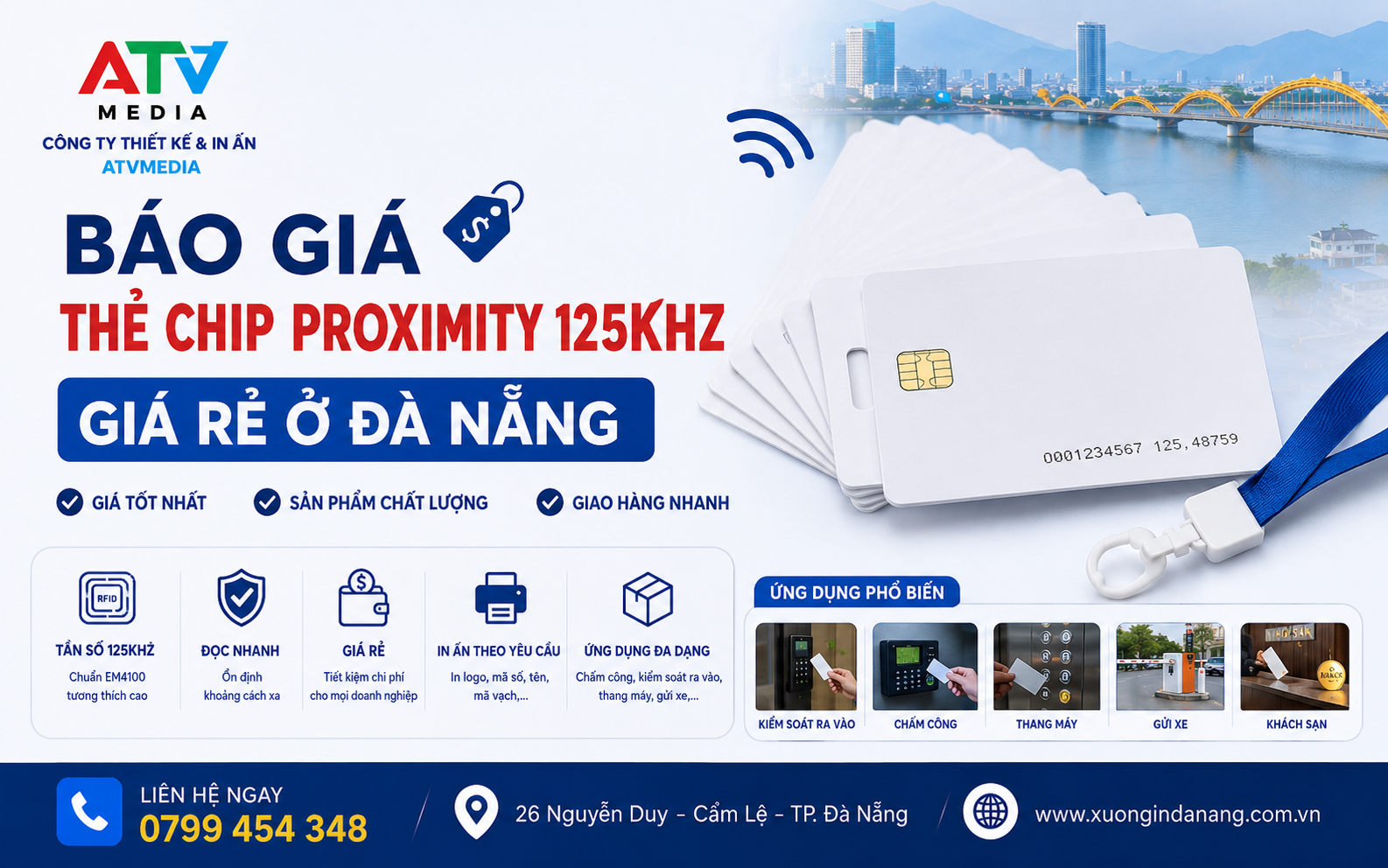 Báo Giá Thẻ Chip Proximity 125khz Giá Rẻ Ở Đà Nẵng