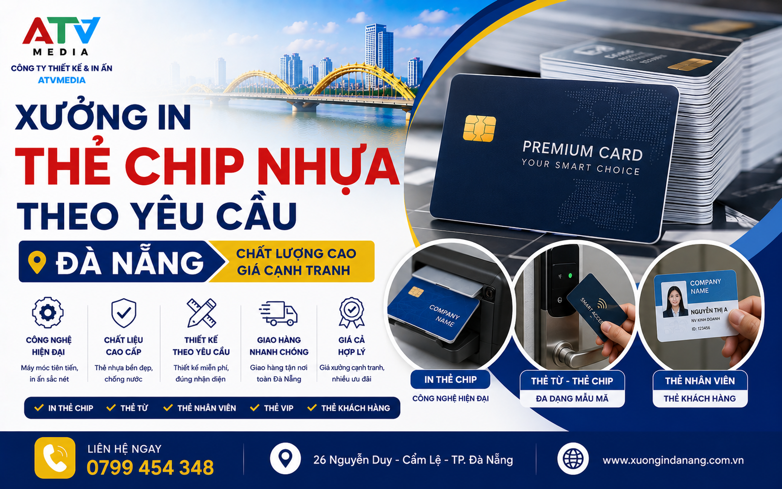 Xưởng In Thẻ Chip Nhựa Theo Yêu Cầu Đà Nẵng