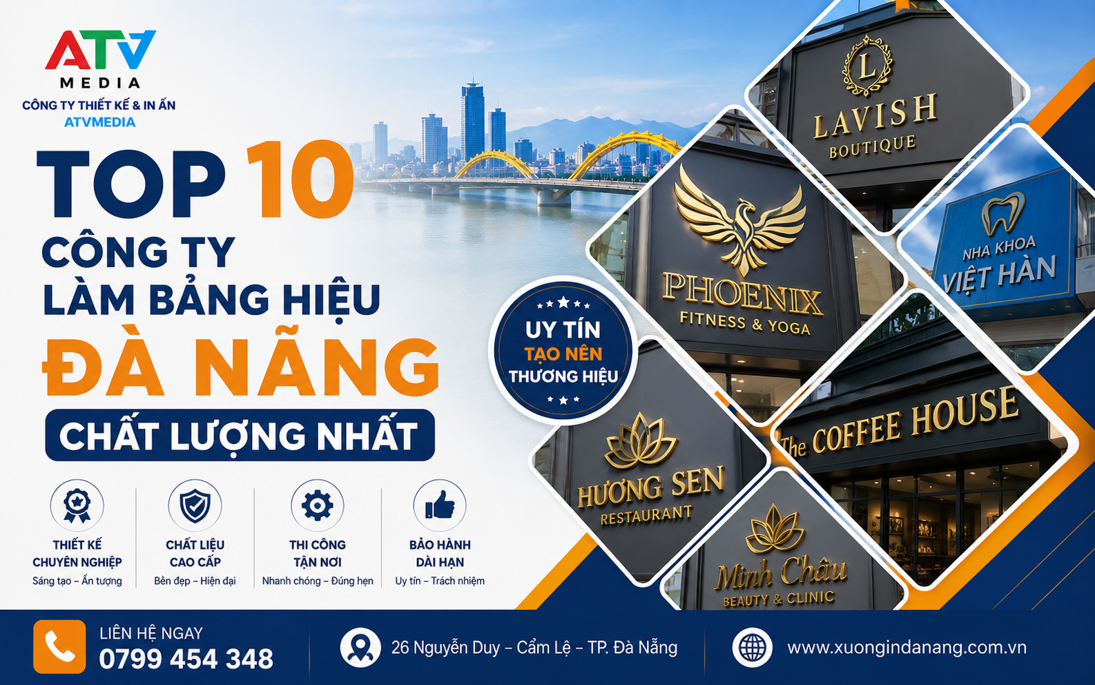 Top 10 Công Ty Làm Bảng Hiệu Đà Nẵng Chất Lượng Nhất